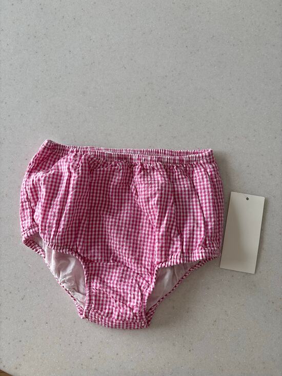 Ralph Lauren Other - Ralph Lauren Baby Pink Gingham Bloomers 18M Cotton Diaper Cover Shorts NWT